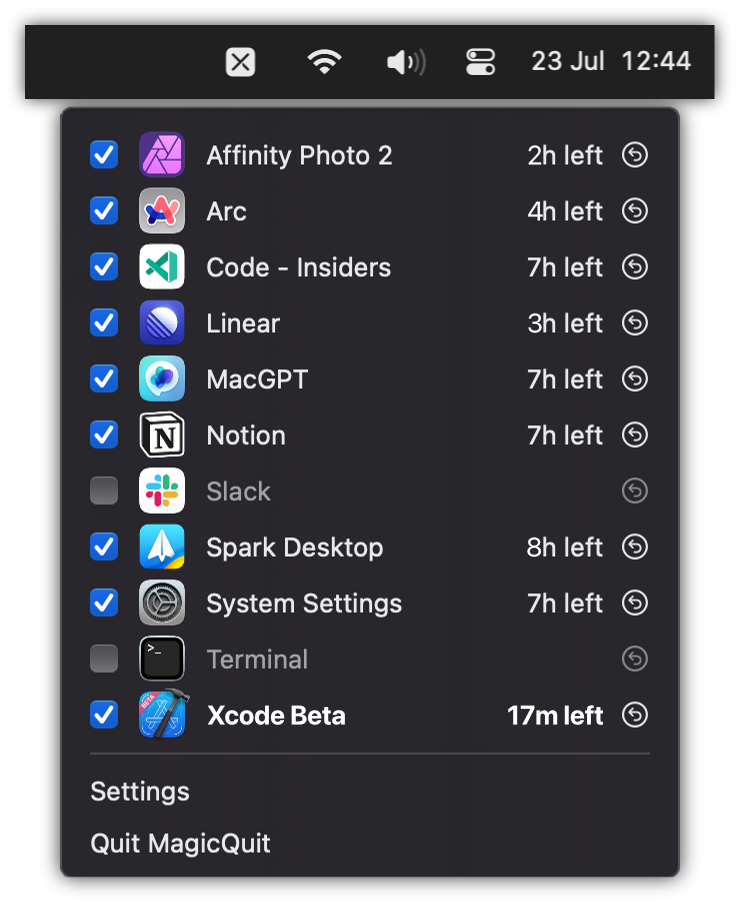 MagicQuit Screenshot